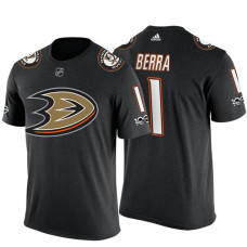 Anaheim Ducks #1 Reto Berra Black Adidas Player T-shirt