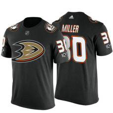 Anaheim Ducks #30 Ryan Miller Black Adidas Player T-shirt