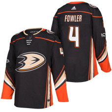 Anaheim Ducks #4 Cam Fowler Black 2018 New Season Home Authentic Jersey With Anniversary Patch