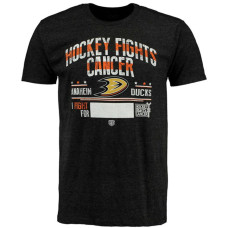 Anaheim Ducks Charcoal Hockey Fights Cancer Old Time Throwback T-shirt