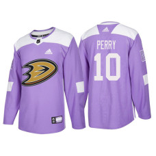 Anaheim Ducks #10 Corey Perry Purple Hockey Fights Cancer Authentic Jersey