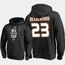 Anaheim Ducks #23 Francois Beauchemin Pullover Black Hoodie 2018 Stanley Cup Playoffs