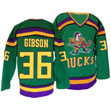 Anaheim Ducks #36 John Gibson Green Premier Ice Hockey Throwback Jersey