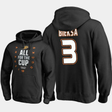 Anaheim Ducks #3 Kevin Bieksa Pullover Black Hoodie 2018 Stanley Cup Playoffs