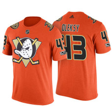 Anaheim Ducks #43 Steve Oleksy Orange Adidas Player T-shirt