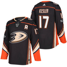 Anaheim Ducks #17 Ryan Kesler Black 2018 New Season Home Authentic Jersey With Anniversary Patch