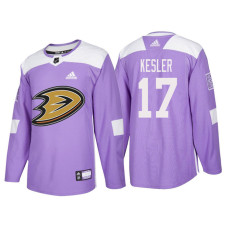 Anaheim Ducks #17 Ryan Kesler Purple Hockey Fights Cancer Authentic Jersey