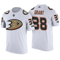 Anaheim Ducks #38 Derek Grant White Adidas Player T-shirt