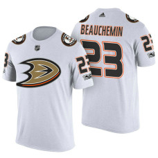 Anaheim Ducks #23 Francois Beauchemin White Adidas Player Jersey Style T-shirt