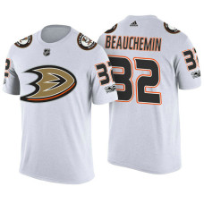 Anaheim Ducks #32 Francois Beauchemin White Adidas Player T-shirt