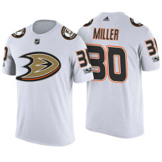 Anaheim Ducks #30 Ryan Miller White Adidas Player T-shirt