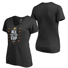 Women's Anaheim Ducks 2018 Stanley Cup Playoffs Bound Behind The Net T-shirt Black