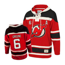 New Jersey Devils Andy Greene #6 Red Sawyer Hooded Sweatshirt