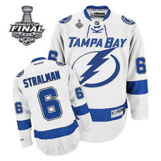 Tampa Bay Lightning Anton Stralman #6 White 2022 Stanley Cup Finals patch Away Jersey