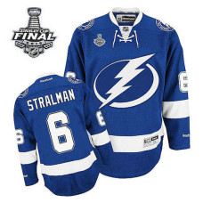 Tampa Bay Lightning Anton Stralman #6 Royal Blue 2015 Stanley Cup Home Jersey