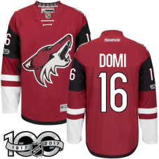 Arizona Coyotes #16 Max Domi Red 2017 Anniversary Patch Player Jersey