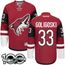 Arizona Coyotes #33 Alex Goligoski Red 2017 Anniversary Patch Player Jersey