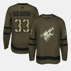 Arizona Coyotes #33 Camo Salute To Service Alex Goligoski Jersey