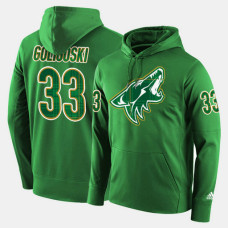 Arizona Coyotes #33 Alex Goligoski Green St. Patrick Day Pullover Hoodie