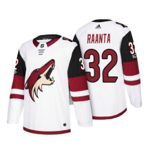 Arizona Coyotes #32 Antti Raanta White 2018 Season Anniversary Patch Team Road Jersey