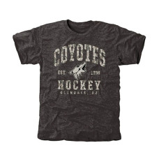 Arizona Coyotes Black Camo Stack Tri-Blend T-Shirt