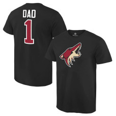 Arizona Coyotes Black Number One Dad T-Shirt