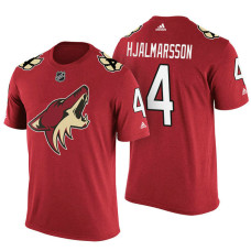 Arizona Coyotes #4 Niklas Hjalmarsson Brick Red Adidas Player Jersey Style T-shirt