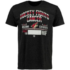 Arizona Coyotes Charcoal Hockey Fights Cancer Old Time Throwback T-shirt