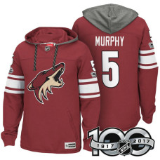 Arizona Coyotes #5 Connor Murphy Maroon Anniversary Classic Patch Hoodie