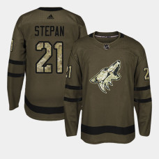 Arizona Coyotes #21 Camo Salute To Service Derek Stepan Jersey