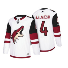 Arizona Coyotes #4 Niklas Hjalmarsson White 2018 Season Anniversary Patch Team Road Jersey