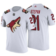 Arizona Coyotes #21 Derek Stepan White Adidas Player T-shirt