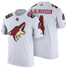 Arizona Coyotes #4 Niklas Hjalmarsson White Adidas Player Jersey Style T-shirt