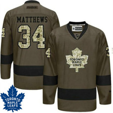 Auston Matthews #34 Toronto Maple Leafs Green Camo Player Jersey