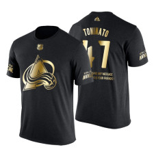 Colorado Avalanche Dominic Toninato Gold Limited with Message T-Shirt Black