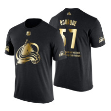 Colorado Avalanche Gabriel Bourque Gold Limited with Message T-Shirt Black