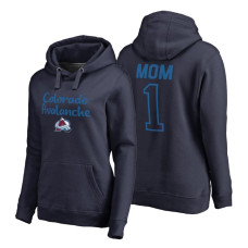 Colorado Avalanche 2018 Fanatics Mother's Day Number 1 Mom Pullover Hoodie Navy