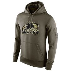 Colorado Avalanche Olive Salute To Service Pullover Hoodie