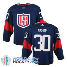 USA Team Ben Bishop #30 Navy Blue 2016 World Cup Jersey