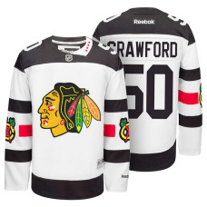 Chicago Blackhawks Corey Crawford #50 White 2016 Stadium Series Jersey