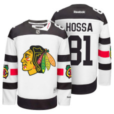 Chicago Blackhawks Marian Hossa #81 White 2016 Stadium Series Jersey