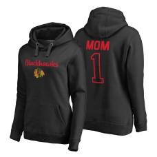 Chicago Blackhawks 2018 Fanatics Mother's Day Number 1 Mom Pullover Hoodie Black