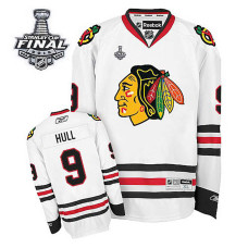 Women's Chicago Blackhawks Bobby Hull #9 White 2015 Stanley Cup Away Jersey