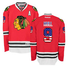 Chicago Blackhawks Bobby Hull #9 Red USA Flag Fashion Jersey