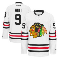 Women's Chicago Blackhawks Bobby Hull #9 White 2015 Winter Classic Jersey