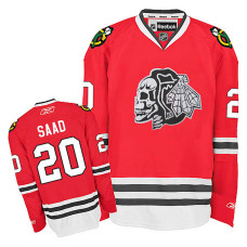 Youth Chicago Blackhawks Brandon Saad #20 Red White Skull Jersey