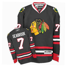 Youth Chicago Blackhawks Brent Seabrook #7 Black Alternate Jersey