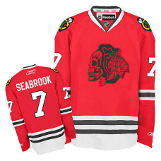 Youth Chicago Blackhawks Brent Seabrook #7 Red Red Skull Jersey