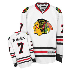 Youth Chicago Blackhawks Brent Seabrook #7 White Away Jersey