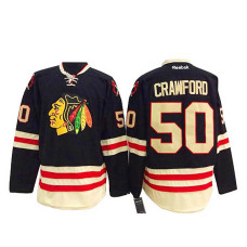 Chicago Blackhawks Corey Crawford #50 Black 2015 Winter Classic Jersey